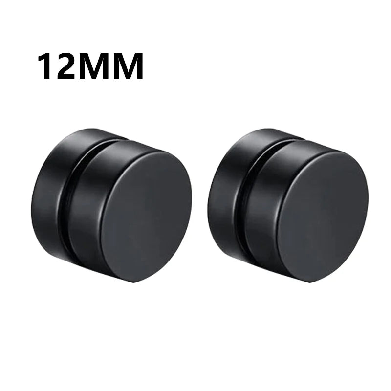 1Pair Fashion Magnetic Clip Ear Stud Non Piercing Earrings Fake Earrings Gift for Men Women Jewelry