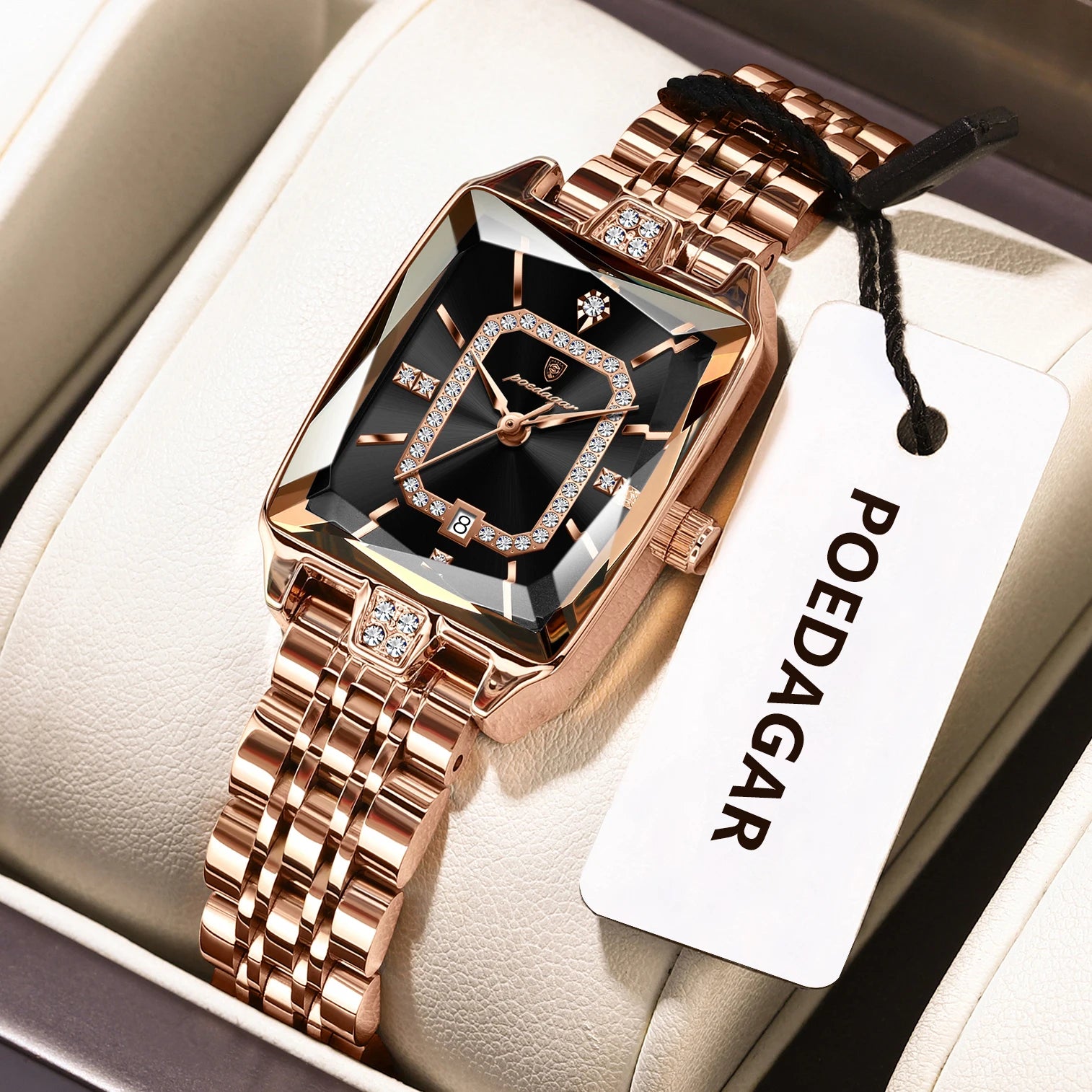 POEDAGAR Luxury Woman Watch Waterproof Date High Quality Casual Ladies Wristwatch Stainless Steel Quartz Elegant Women's Watches