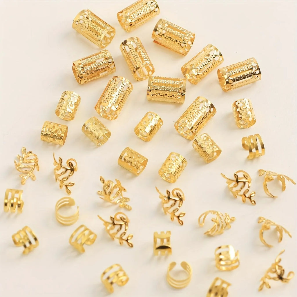 Elegant Hollow Hair Rings – 40/80PCS