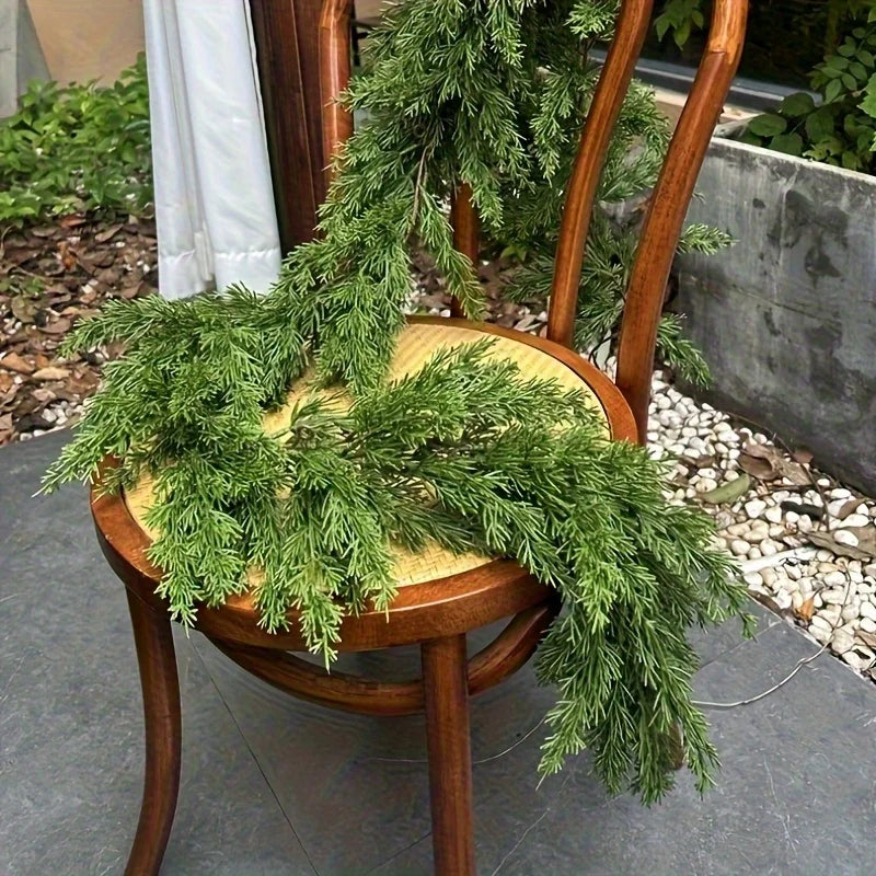 1Pcs Christmas Cedar Pine Garlands,Artificial Cedar Garland,Mantle,Wall,Indoor,Outdoor Christmas Decorations