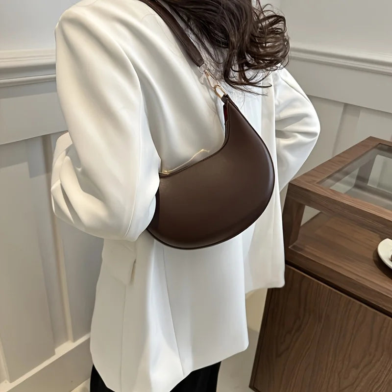 Shoulder Bags Women NEW Fashionable High-end Moon-shaped Baseball Bag Showing Luxury Women's Single Shoulder Bag