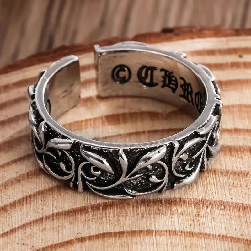 Vintage open style personalized design eternal ring for couples