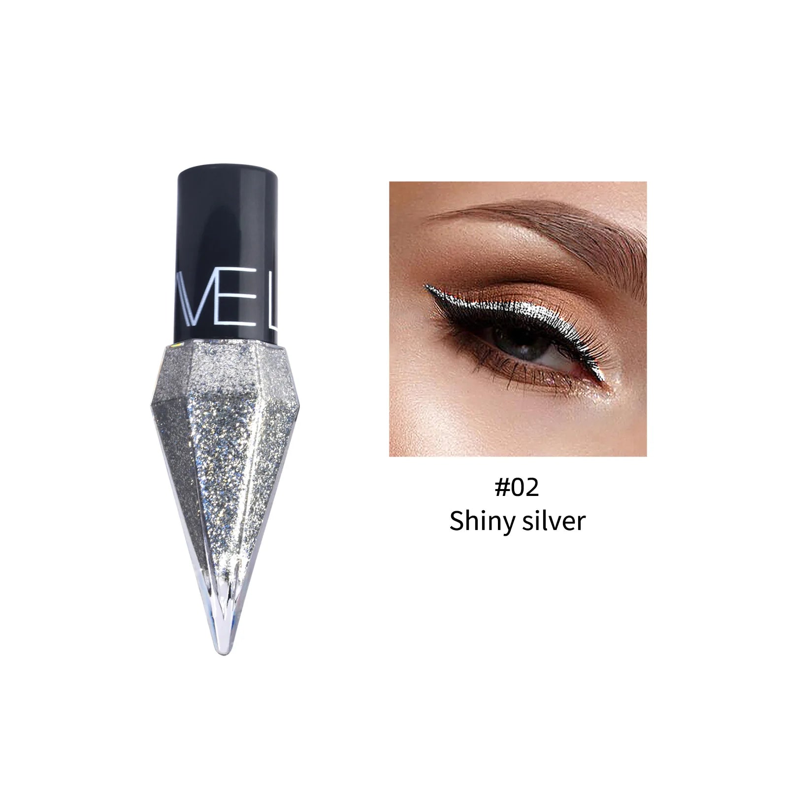 Diamond Sparkling Liquid Eyeliner Pearlescent color development quick dry waterproof not easily smudging liquid eyeliner