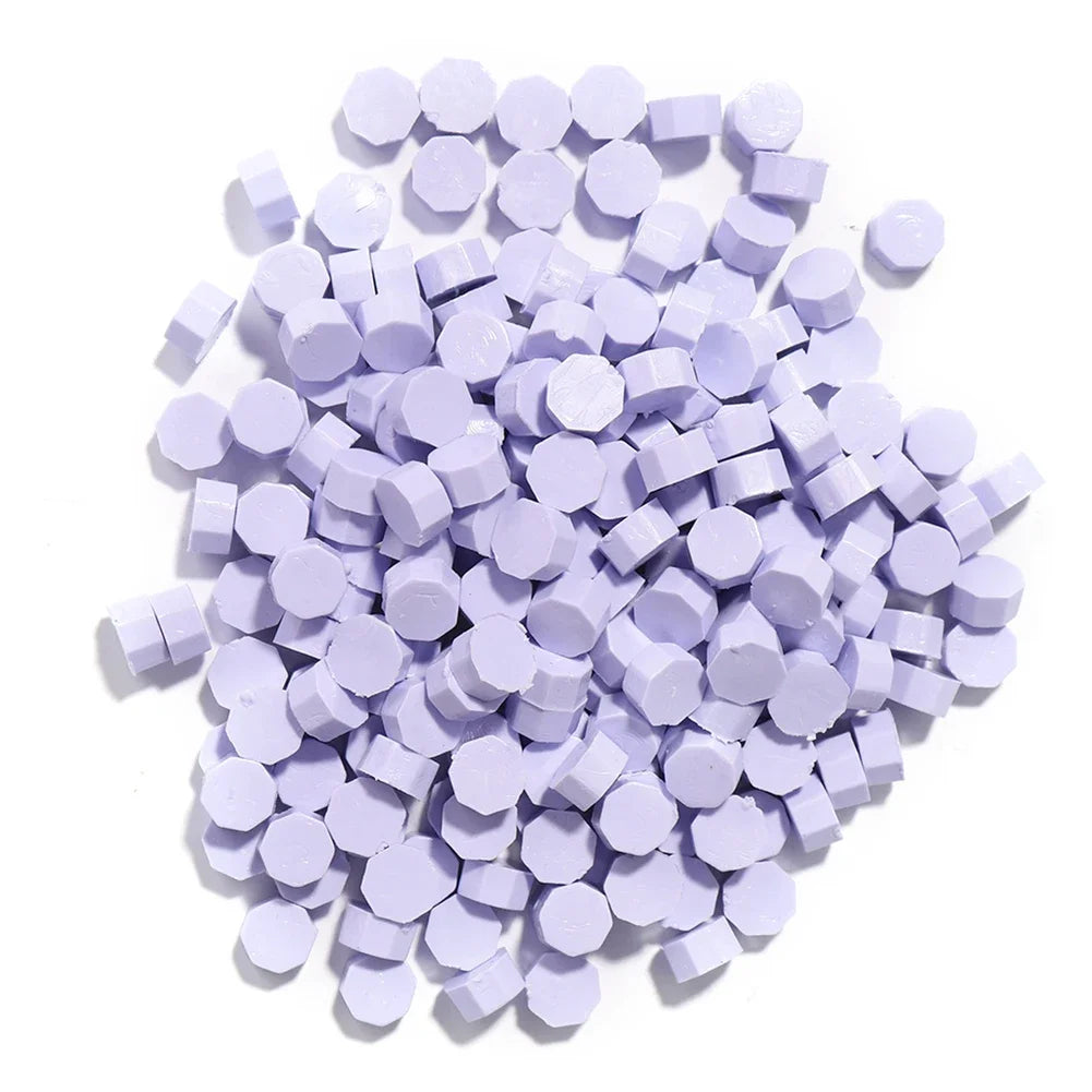 100pcs Octagon Red Sealing Wax Beads Retro Seal Stamp Beaded for Wedding Birthday Card Vintage Craft Envelope Letter Decor