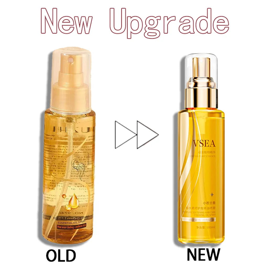 Hair Care Essential Oil Spray, Nourishing & Repair, Smooth Shiny Finish, Long-Lasting Fragrance, Easy Use for All Hair Types