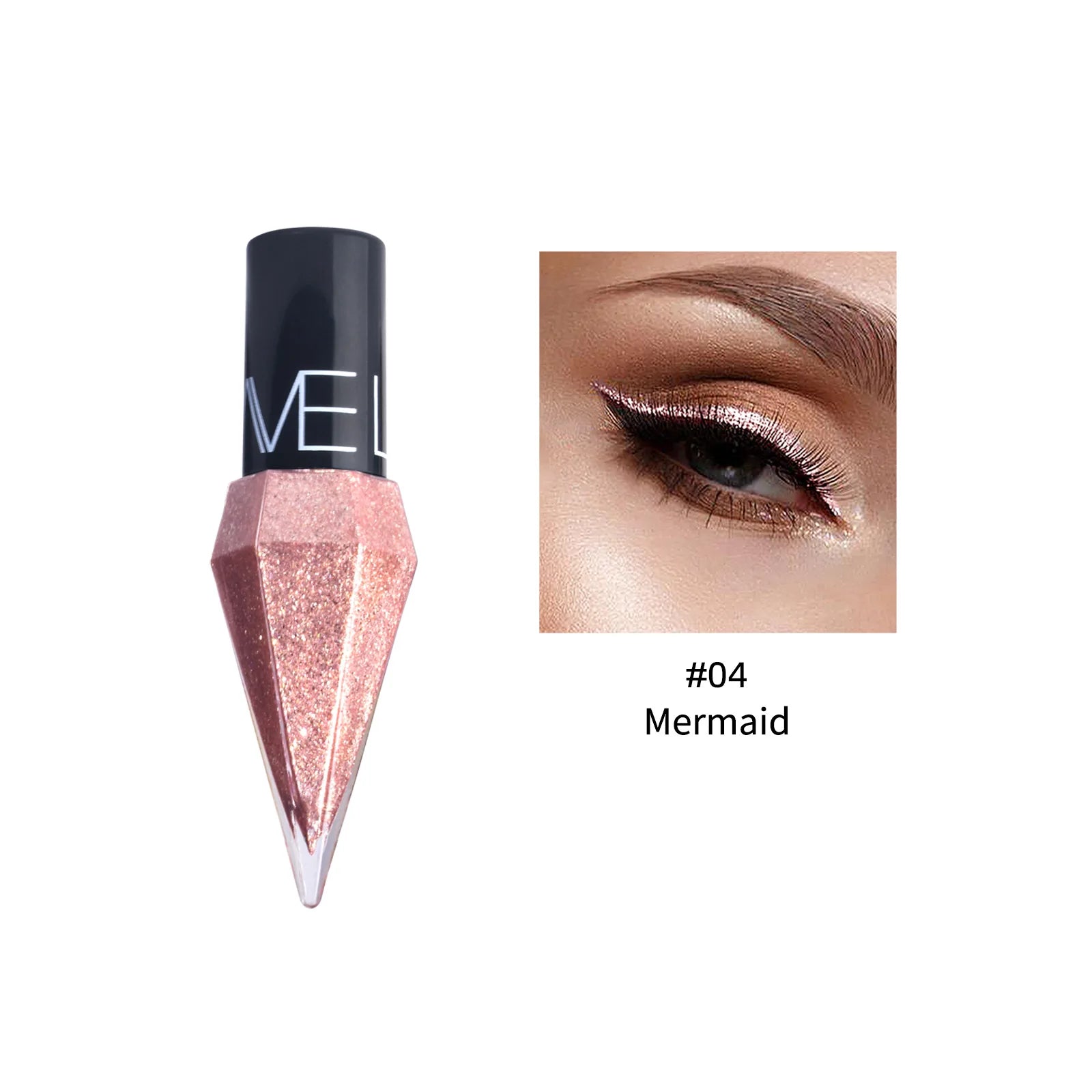 Diamond Sparkling Liquid Eyeliner Pearlescent color development quick dry waterproof not easily smudging liquid eyeliner