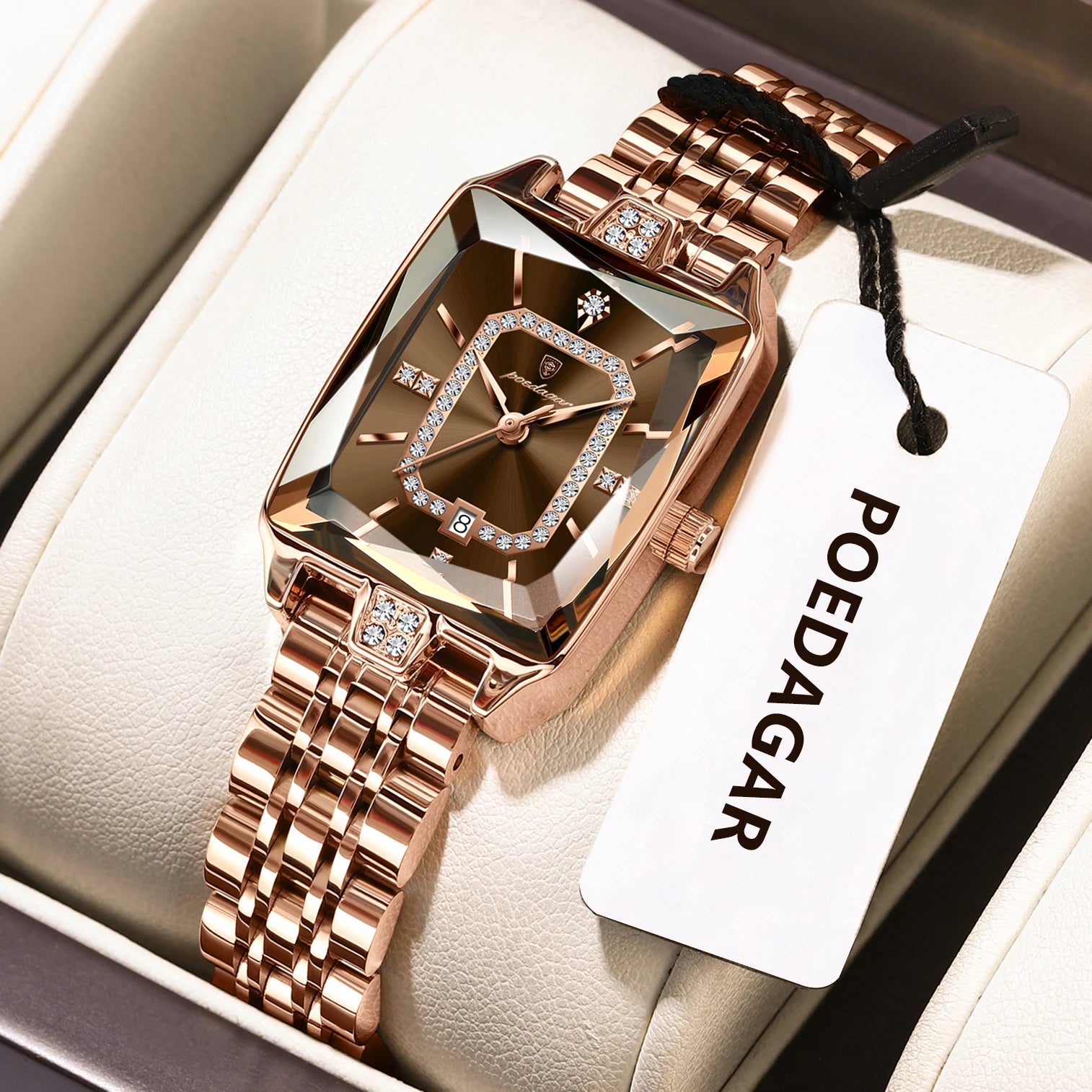 POEDAGAR Luxury Woman Watch Waterproof Date High Quality Casual Ladies Wristwatch Stainless Steel Quartz Elegant Women's Watches