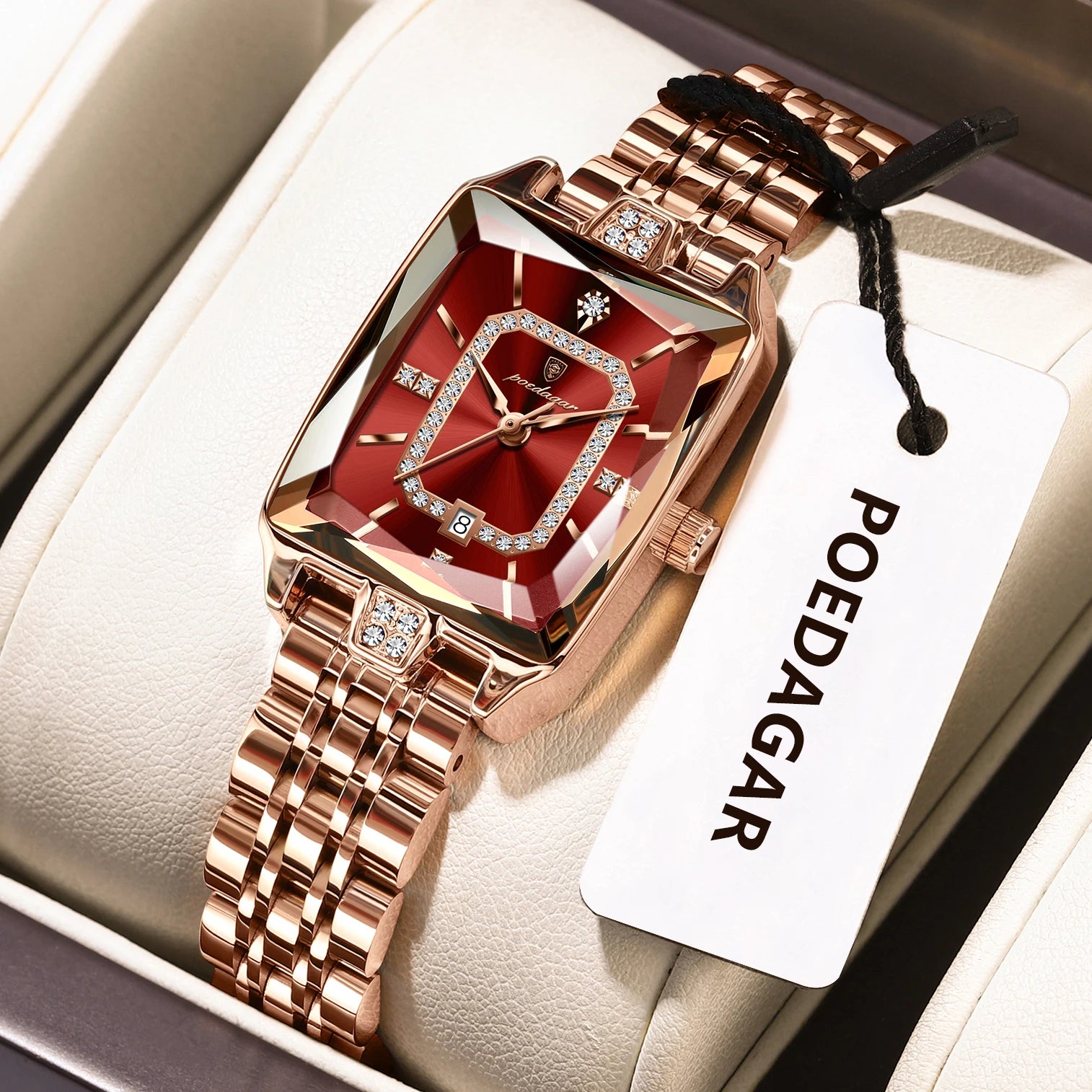 POEDAGAR Luxury Woman Watch Waterproof Date High Quality Casual Ladies Wristwatch Stainless Steel Quartz Elegant Women's Watches