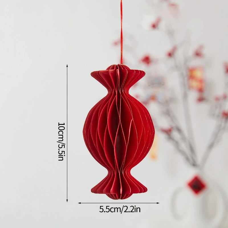 3D Christmas Decorations Christmas Tree New Year Hanging Pendants Paper Lantern 2026 Navidad Wedding New Year Decorations