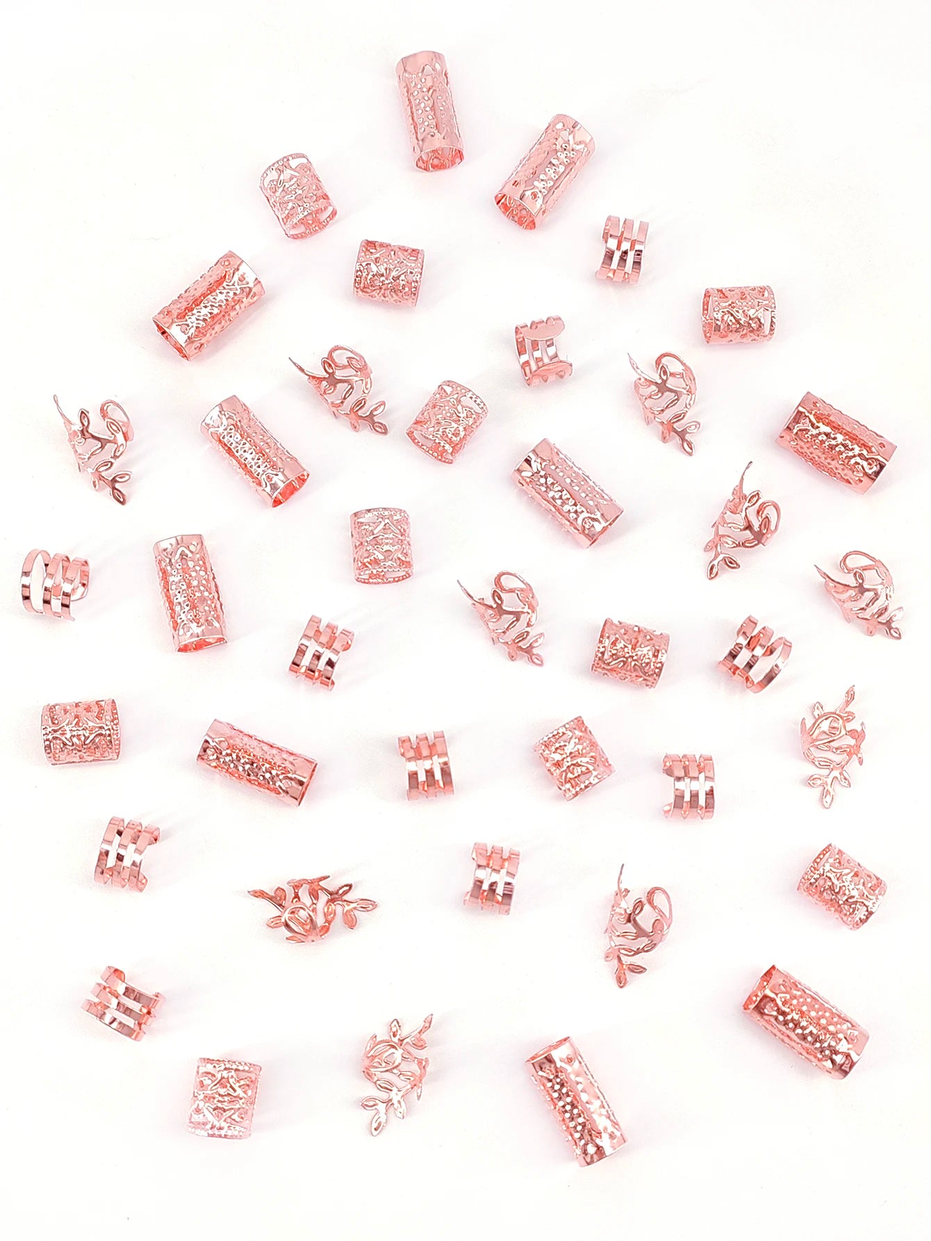 Elegant Hollow Hair Rings – 40/80PCS