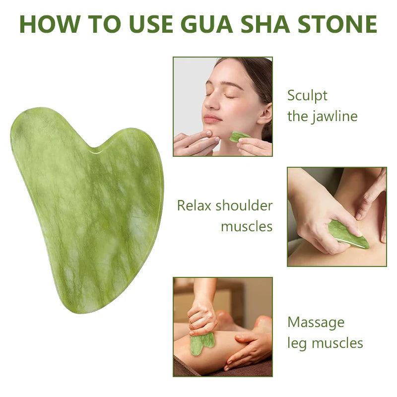 Gua Sha Massager Roller for Face Neck Eye Jade Store Scraper Roller Massage  Lifting Body Slimming Guasha Skin Beauty Care Tools