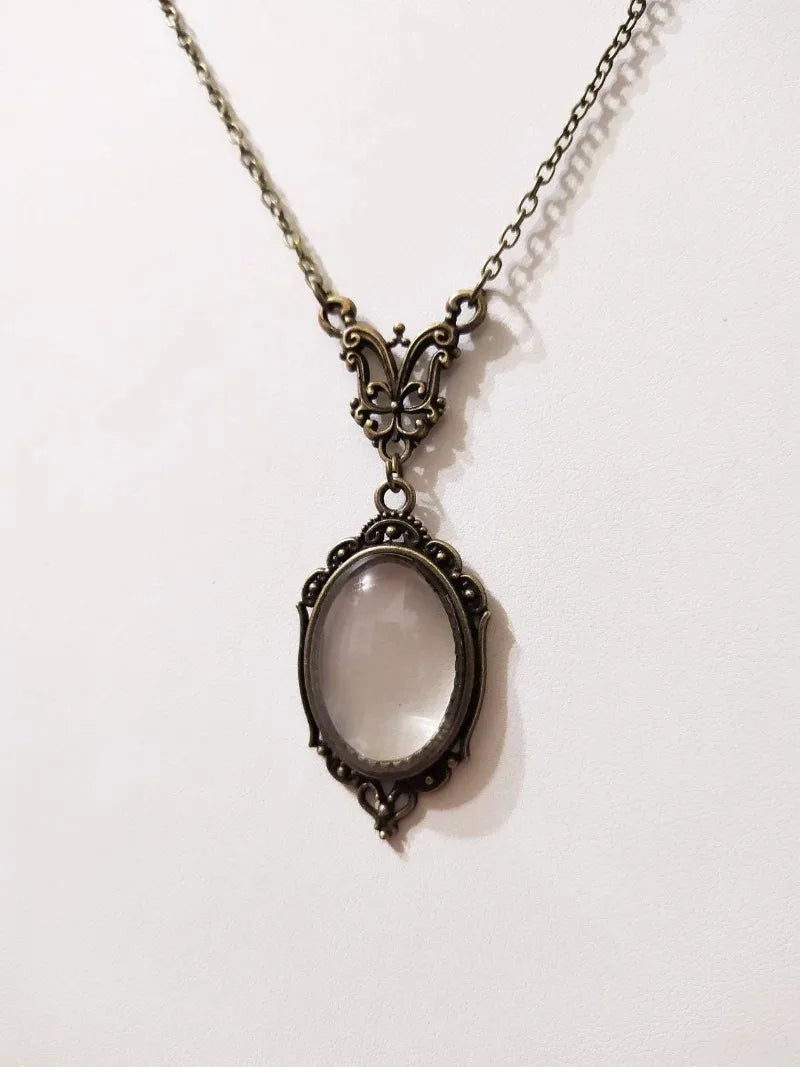 Gothic Vintage Magnifying Glass Necklace