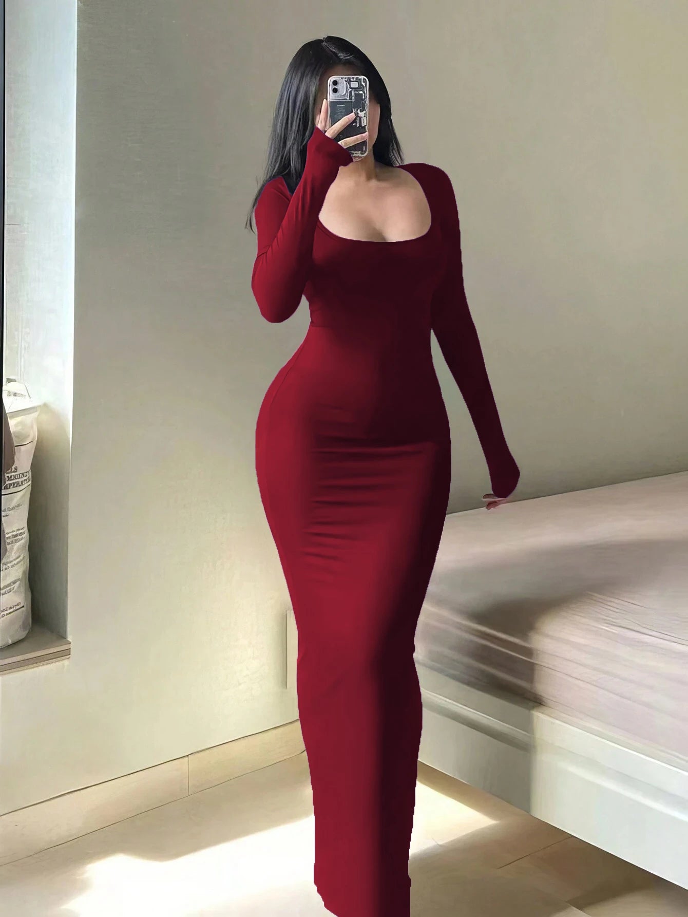 Chic Long Sleeve Bodycon Dress