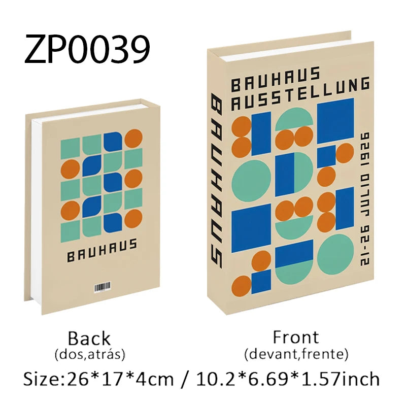 Bauhaus Decorative Books Open Luxury Fake Book Storage Box Home Decor Matisse Boho Monet Coffee Table Shelf Interior Decoration