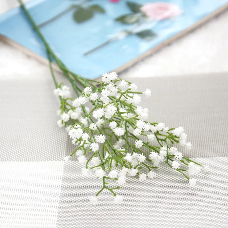 Artificial Flowers White Gypsophila Wedding Decorative Bridal Bouquet Accessory Clearance Vase Filler Home Scrapbooking Ornament