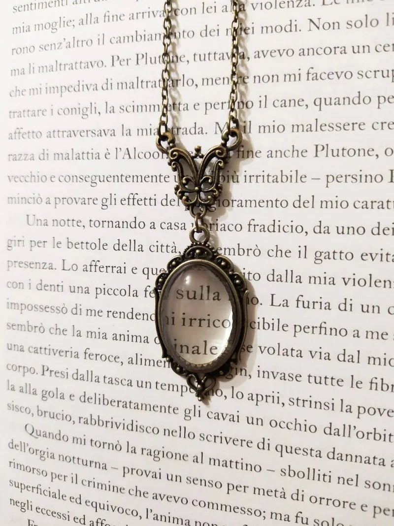 Gothic Vintage Magnifying Glass Necklace