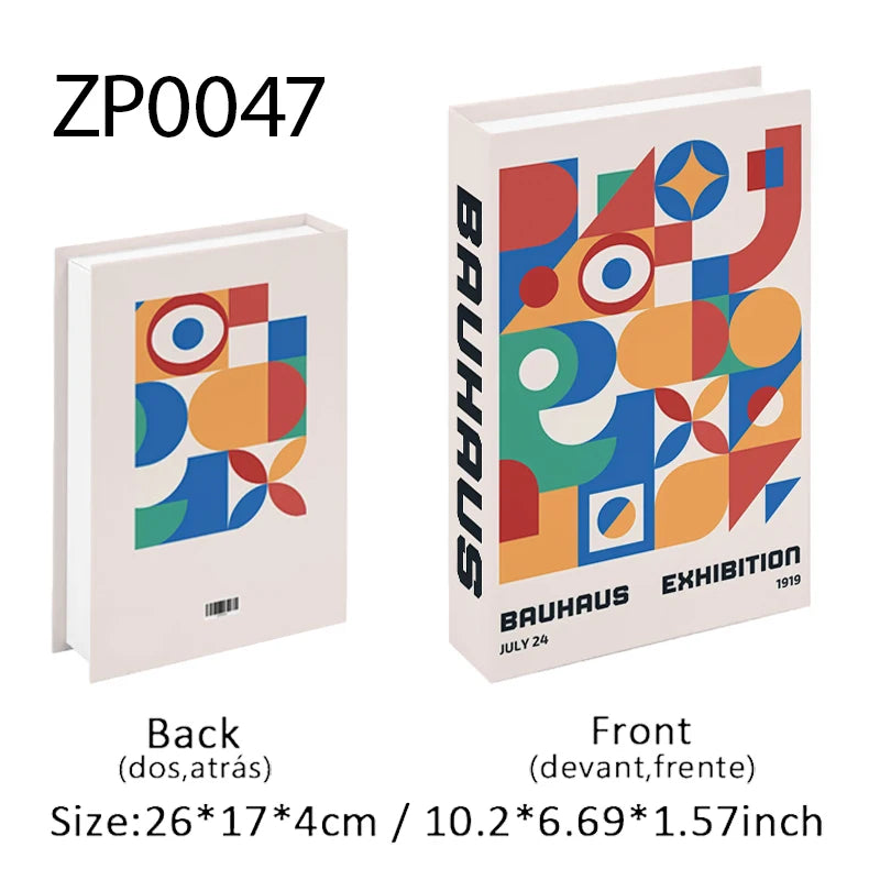 Bauhaus Decorative Books Open Luxury Fake Book Storage Box Home Decor Matisse Boho Monet Coffee Table Shelf Interior Decoration