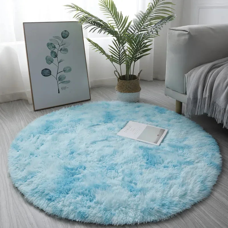 Fluffy Round Plush Rug