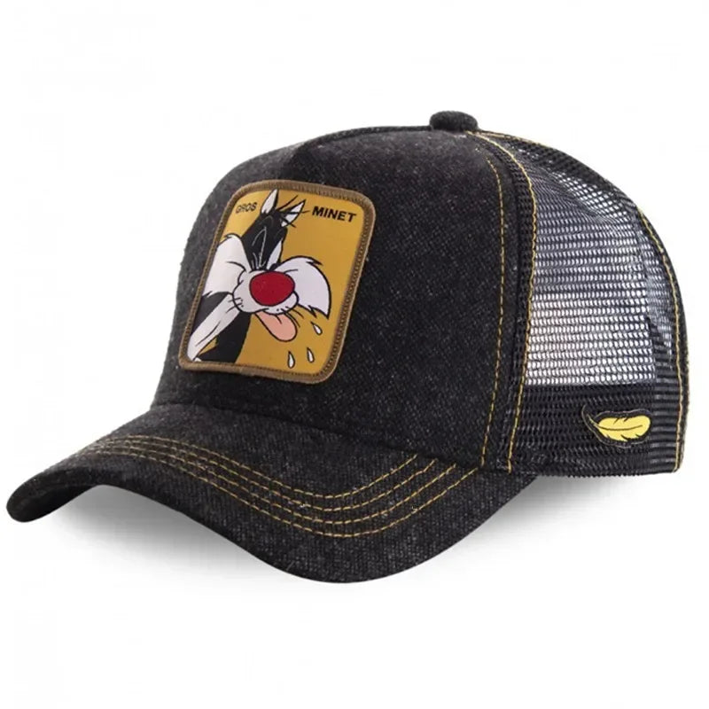 *High Quality Brand Anime Cartoon Snapback Cotton Baseball Cap Men Women Hip Hop Dad Mesh Hat Trucker Hat Dropshipping