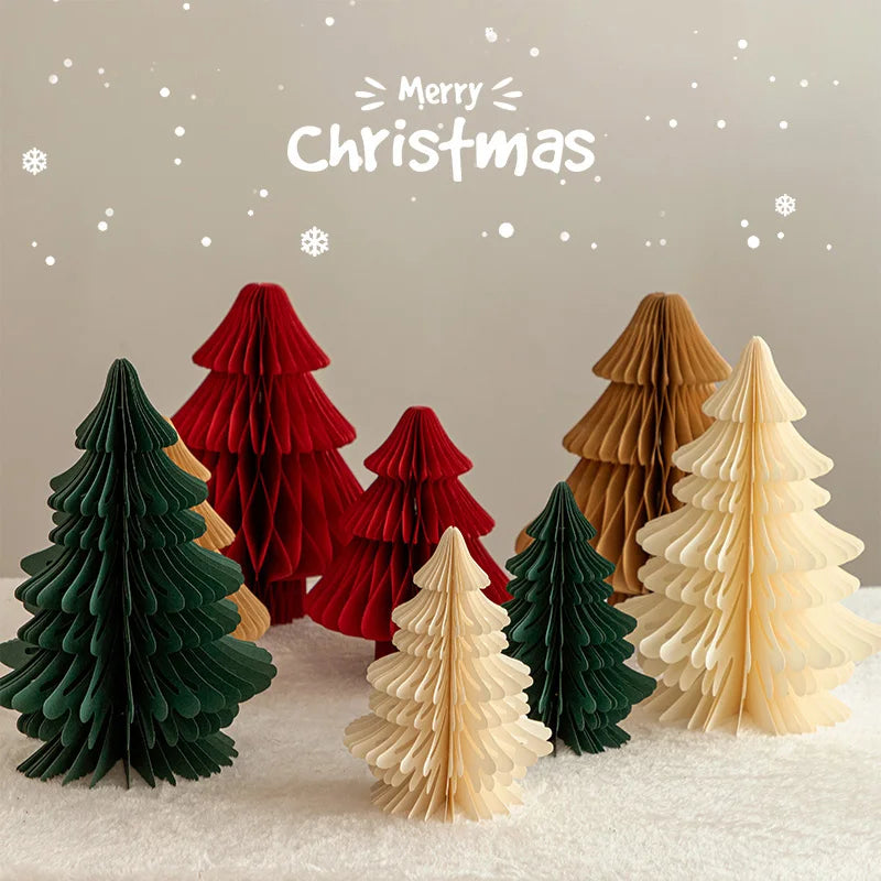 3D Christmas Decorations Christmas Tree New Year Hanging Pendants Paper Lantern 2026 Navidad Wedding New Year Decorations