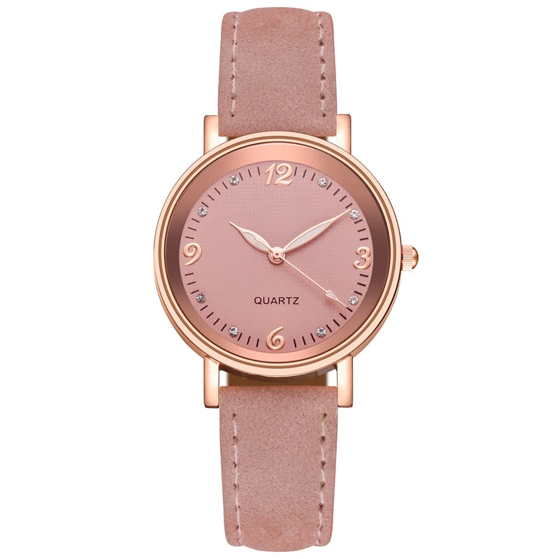 Fashion Arabic Dial Women's Watch Casual Leather Band Analog Quartz Watches