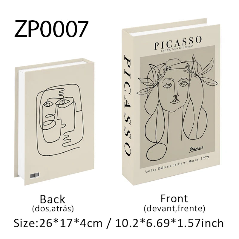 Bauhaus Decorative Books Open Luxury Fake Book Storage Box Home Decor Matisse Boho Monet Coffee Table Shelf Interior Decoration