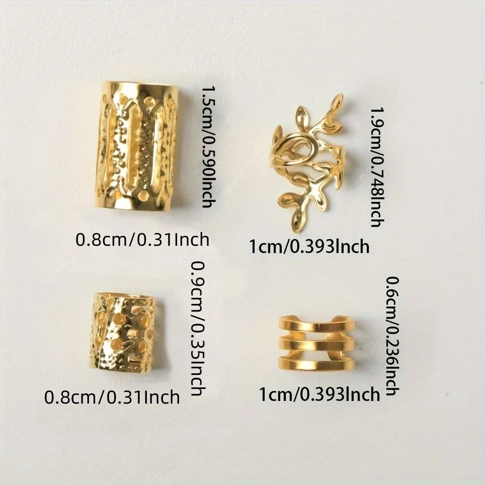 Elegant Hollow Hair Rings – 40/80PCS