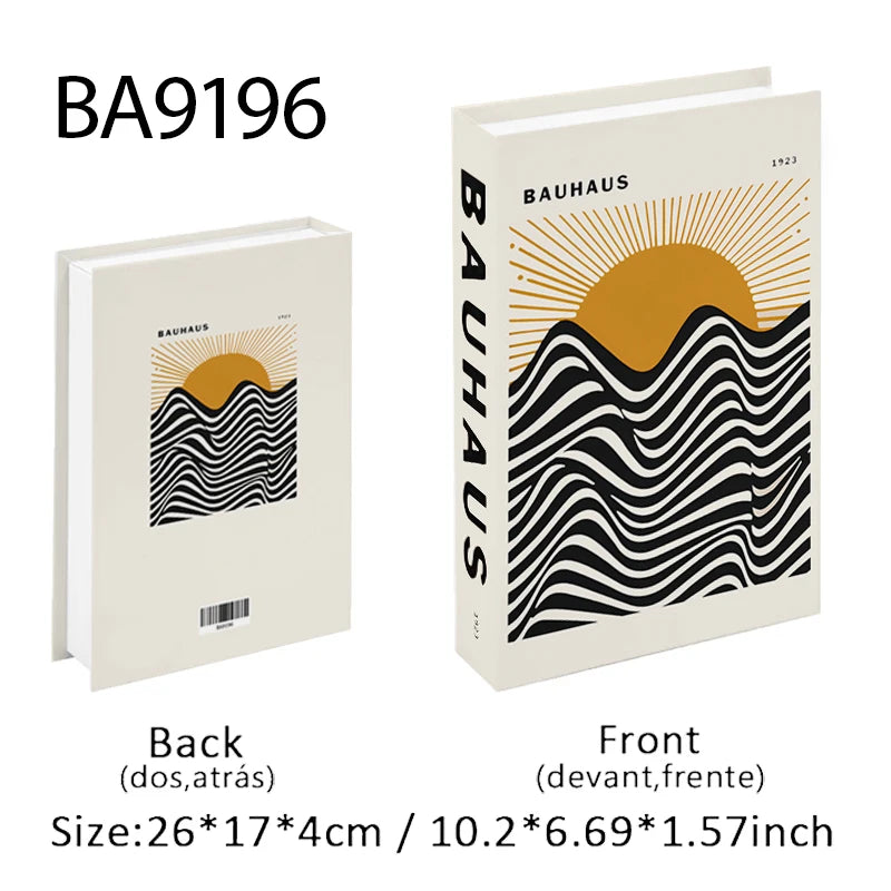 Bauhaus Decorative Books Open Luxury Fake Book Storage Box Home Decor Matisse Boho Monet Coffee Table Shelf Interior Decoration