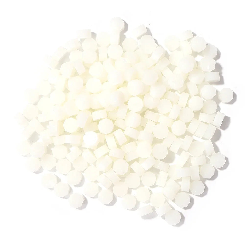 100pcs Octagon Red Sealing Wax Beads Retro Seal Stamp Beaded for Wedding Birthday Card Vintage Craft Envelope Letter Decor