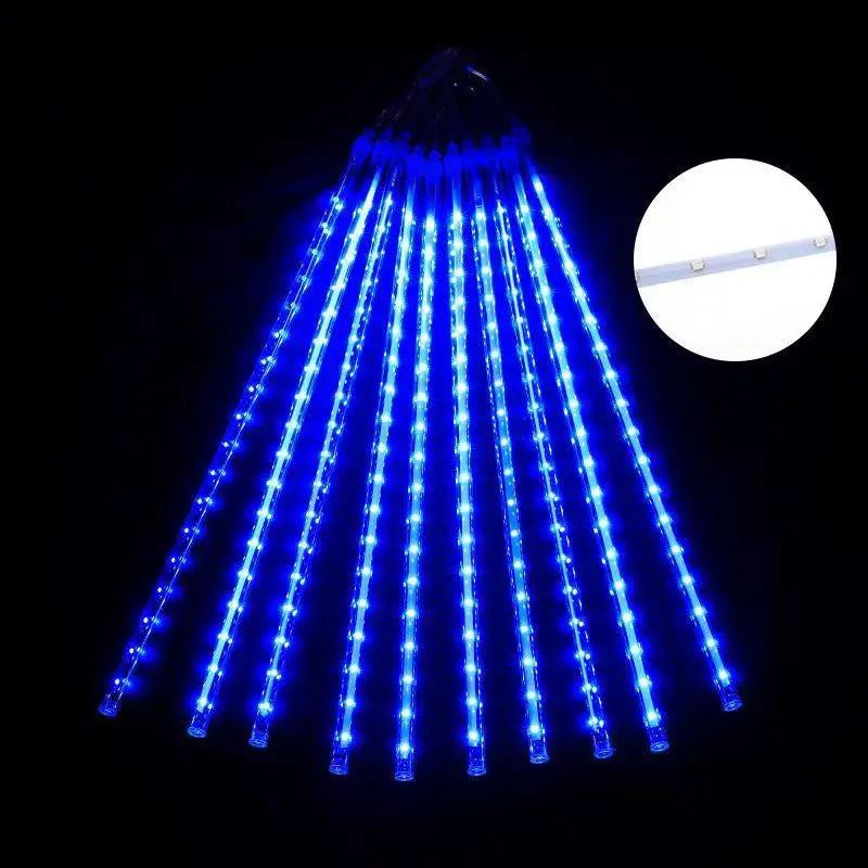 1pc 50CM LED Meteor Shower Rain Lights Waterproof Falling Raindrop Fairy String Light for Christmas Holiday Party Patio Decor