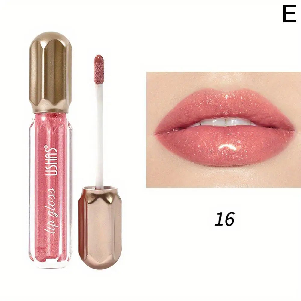 Mirror Pearl Lip Gloss Waterproof Long Lasting Moisturizing Lipstick Shine Glitter Lip Gloss Women Makeup Cosmetic