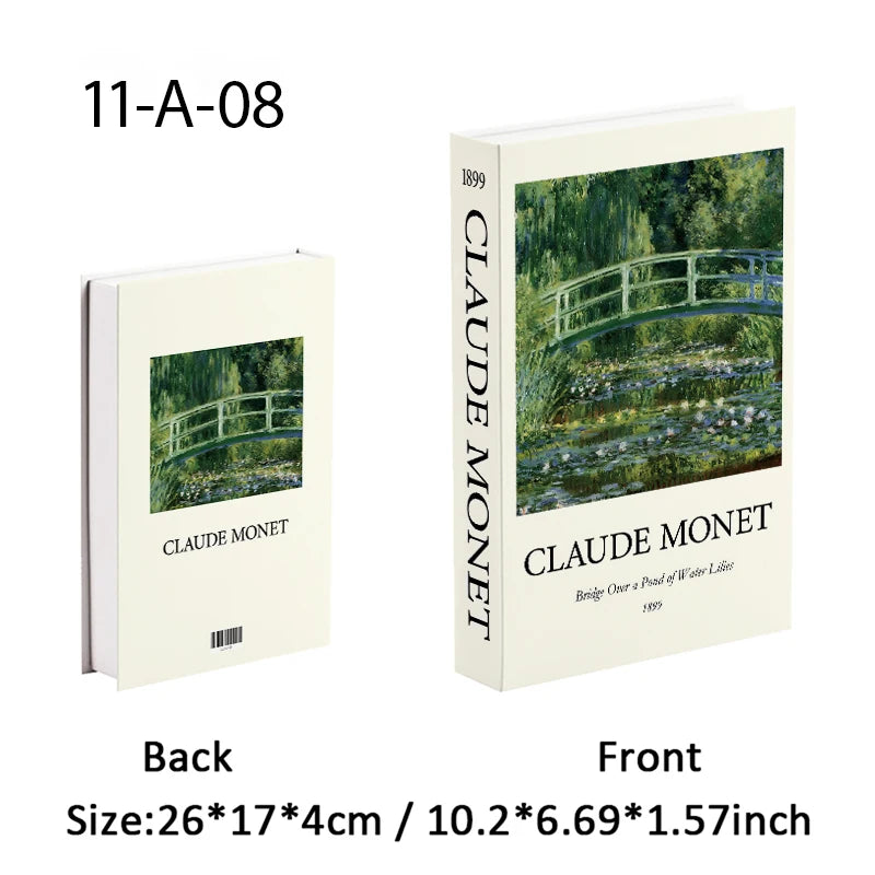 Bauhaus Decorative Books Open Luxury Fake Book Storage Box Home Decor Matisse Boho Monet Coffee Table Shelf Interior Decoration