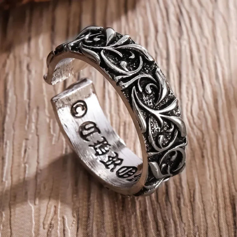 Vintage open style personalized design eternal ring for couples