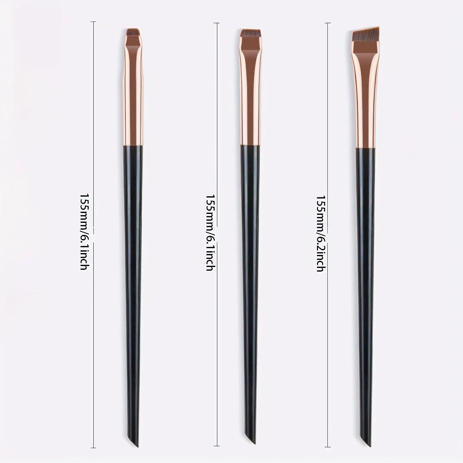 3pcs Makeup Brush Set,Blade eyeliner brush fine oblique head eyebrow brush outline eyeliner ultra-thin eye shadow brush makeup b