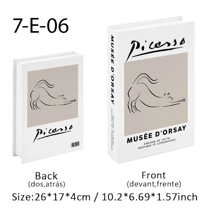 Bauhaus Decorative Books Open Luxury Fake Book Storage Box Home Decor Matisse Boho Monet Coffee Table Shelf Interior Decoration