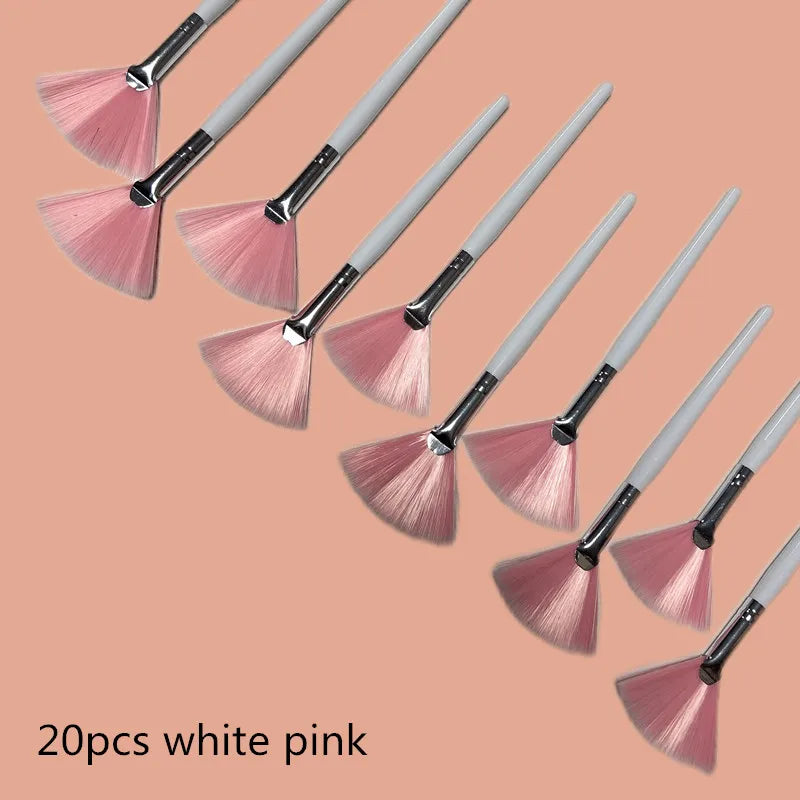 10/20/50pcs Fan Shape Foundation Makeup Brushes Multifunctional Facial Mask Brush Essential Oil Women Beauty Makeup Tools Brush