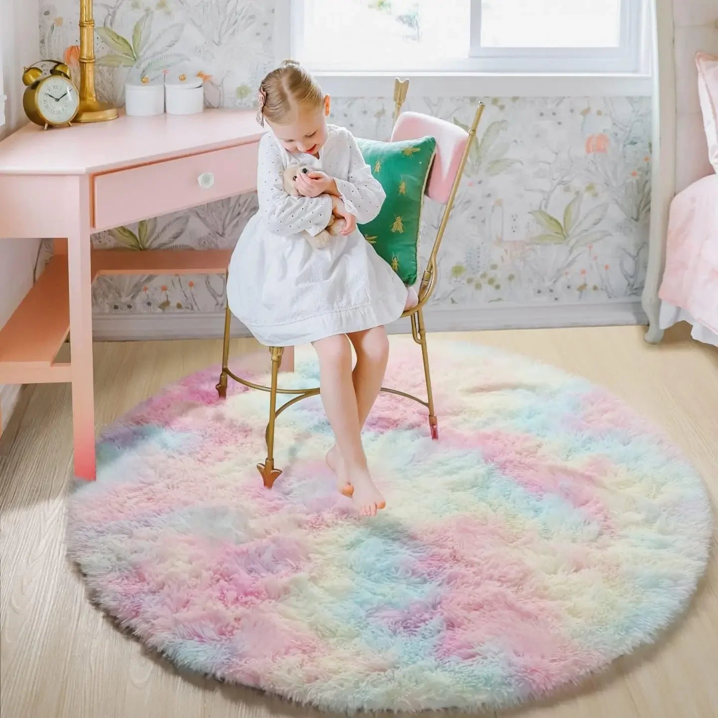 Fluffy Round Plush Rug