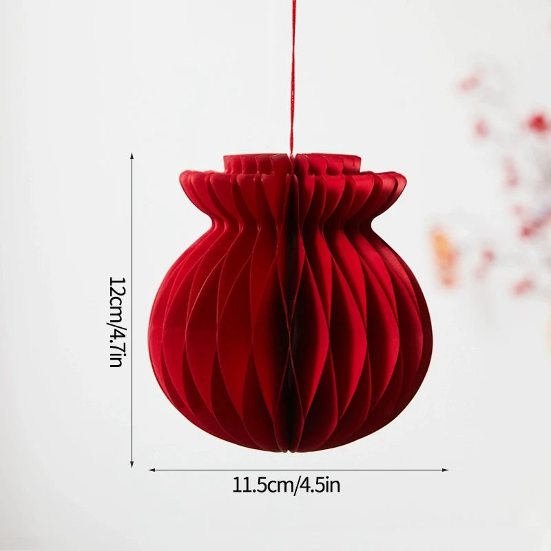 3D Christmas Decorations Christmas Tree New Year Hanging Pendants Paper Lantern 2026 Navidad Wedding New Year Decorations